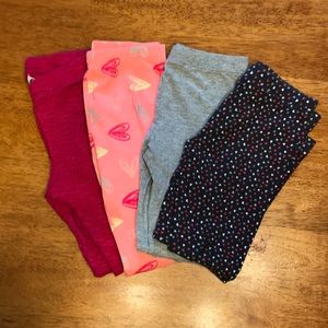 Lot of 4 size 5T girls leggings